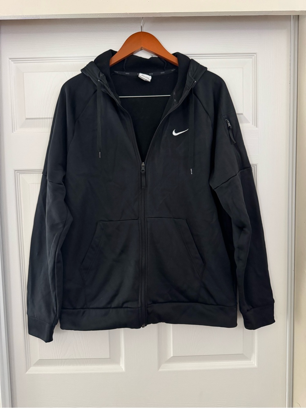 Nike Therma-FIT Zip Up Hoodie Black Tall Size XL Athletic Sweatshirt